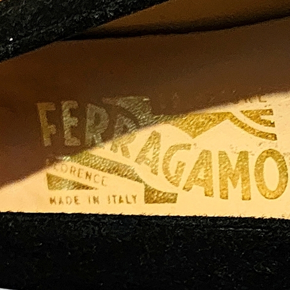 Ferragamo Suede Chunky Heels - Picture 5 of 9